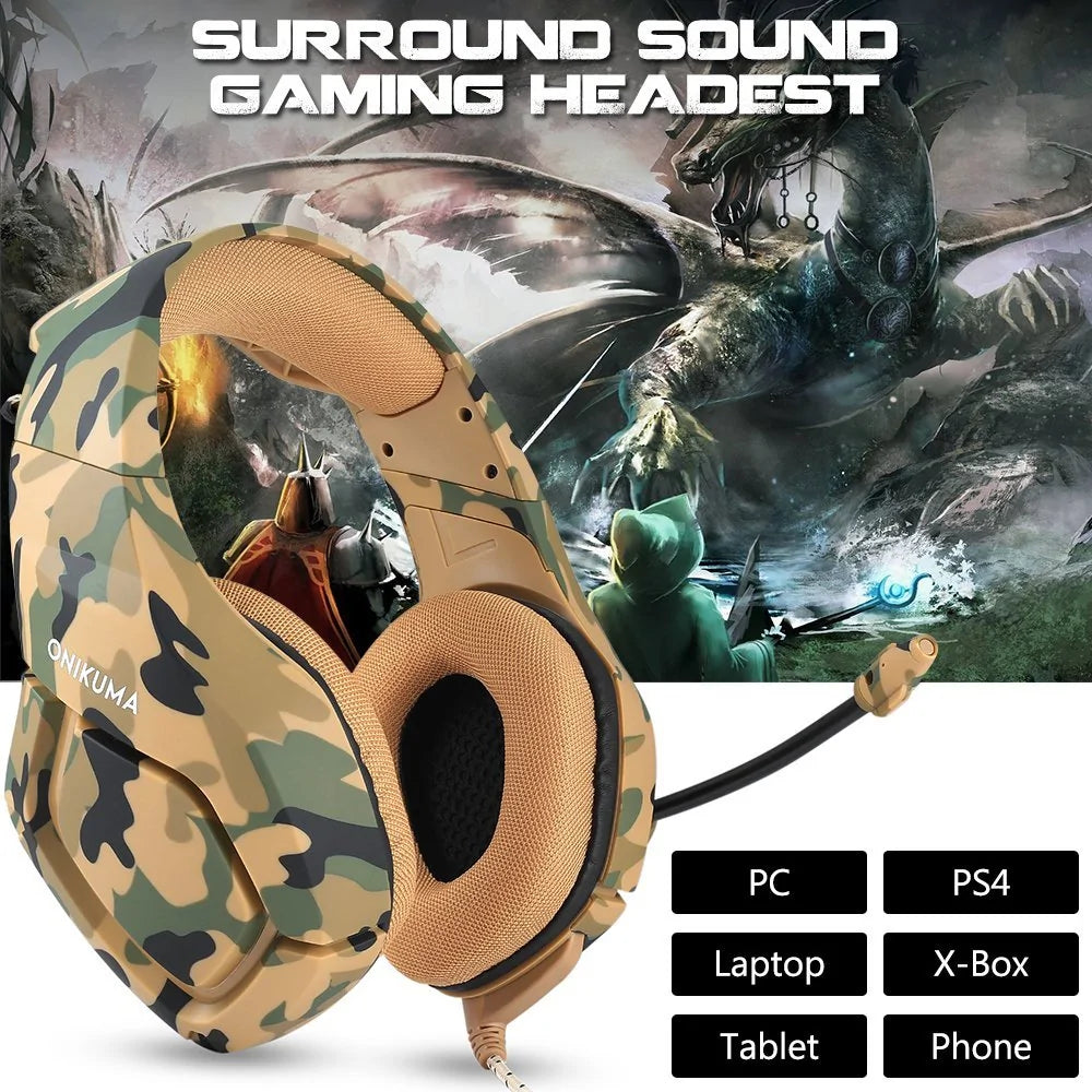 Camouflage Gaming Headphones